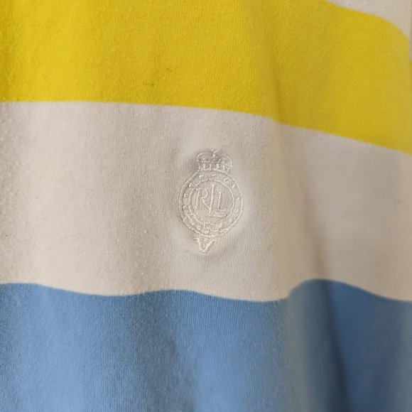 [Lauren Active] Vintage L-RL Stripe Collar Shirt - 2X - Picture 3 of 6